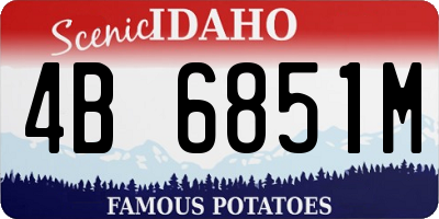 ID license plate 4B6851M