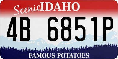 ID license plate 4B6851P