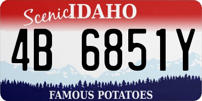 ID license plate 4B6851Y