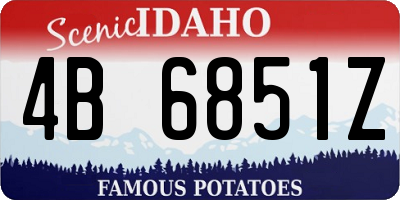 ID license plate 4B6851Z