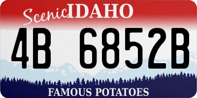 ID license plate 4B6852B