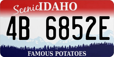 ID license plate 4B6852E