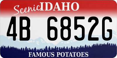 ID license plate 4B6852G