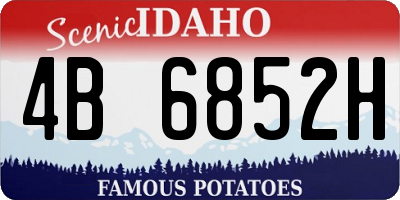 ID license plate 4B6852H