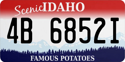 ID license plate 4B6852I