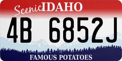 ID license plate 4B6852J