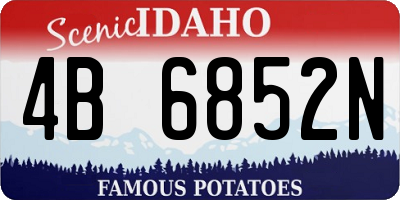 ID license plate 4B6852N