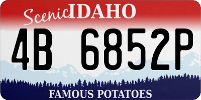 ID license plate 4B6852P
