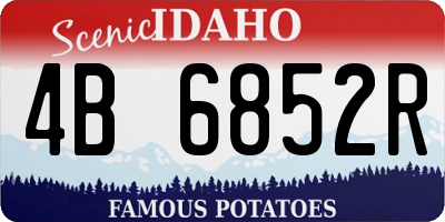 ID license plate 4B6852R