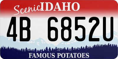 ID license plate 4B6852U