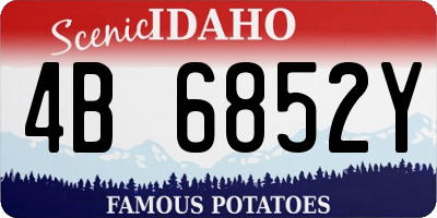 ID license plate 4B6852Y