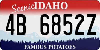 ID license plate 4B6852Z