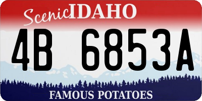 ID license plate 4B6853A