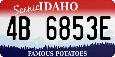 ID license plate 4B6853E
