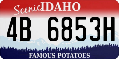 ID license plate 4B6853H