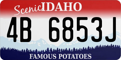 ID license plate 4B6853J