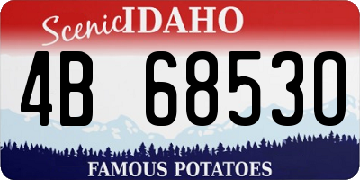 ID license plate 4B6853O