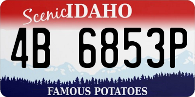 ID license plate 4B6853P