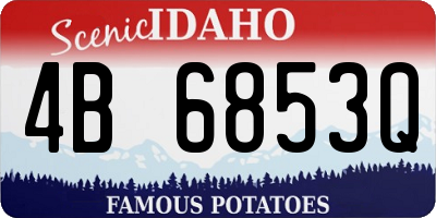ID license plate 4B6853Q