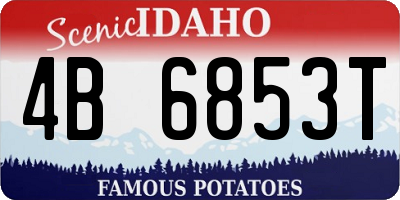 ID license plate 4B6853T