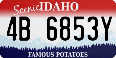 ID license plate 4B6853Y