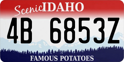 ID license plate 4B6853Z