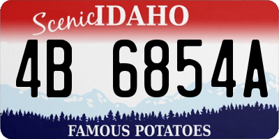 ID license plate 4B6854A