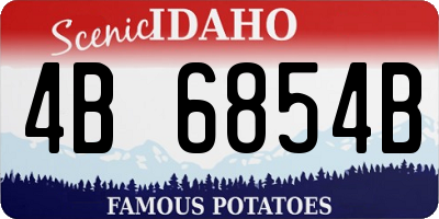 ID license plate 4B6854B