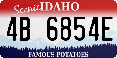 ID license plate 4B6854E