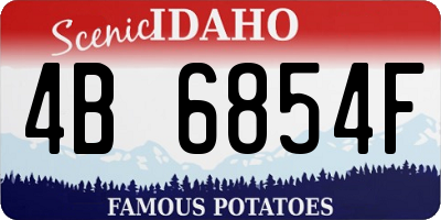 ID license plate 4B6854F