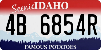 ID license plate 4B6854R