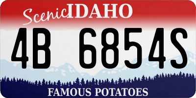 ID license plate 4B6854S