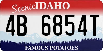 ID license plate 4B6854T