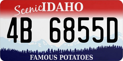 ID license plate 4B6855D