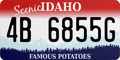 ID license plate 4B6855G