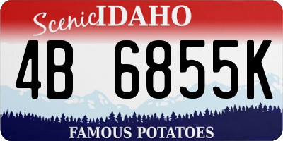 ID license plate 4B6855K