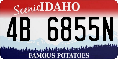 ID license plate 4B6855N