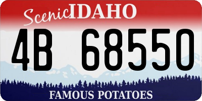 ID license plate 4B6855O