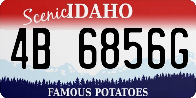 ID license plate 4B6856G