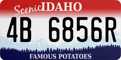 ID license plate 4B6856R