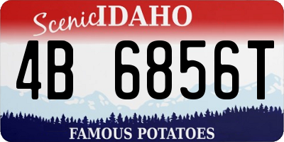 ID license plate 4B6856T