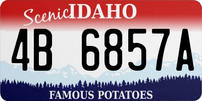 ID license plate 4B6857A