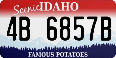 ID license plate 4B6857B
