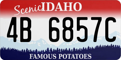 ID license plate 4B6857C