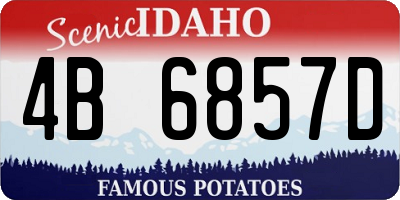 ID license plate 4B6857D