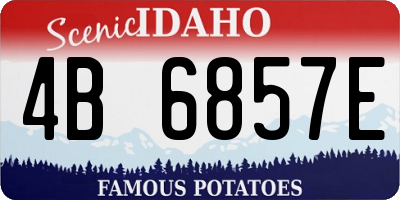 ID license plate 4B6857E