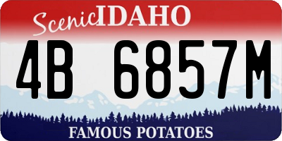 ID license plate 4B6857M