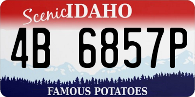 ID license plate 4B6857P