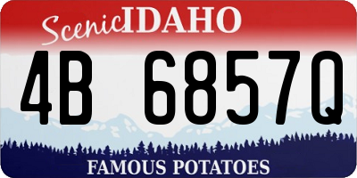 ID license plate 4B6857Q