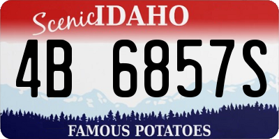 ID license plate 4B6857S